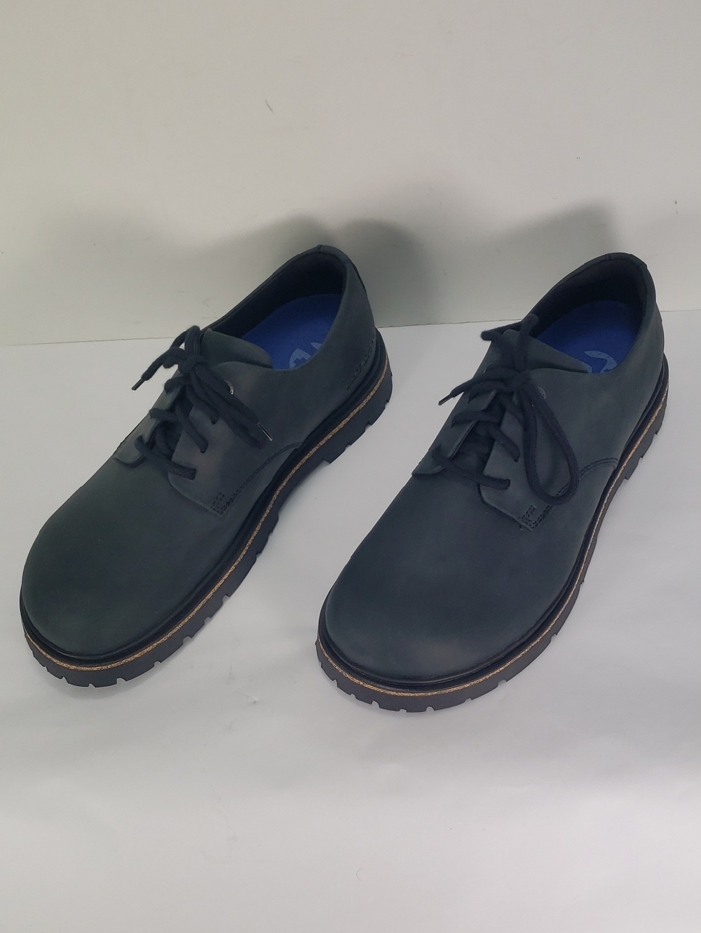 NEW BIRKENSTOCK HIGHWOOD LACE LOW BLACK OILED NUBUCK LEATHER SHOES MEN 43 US 10
